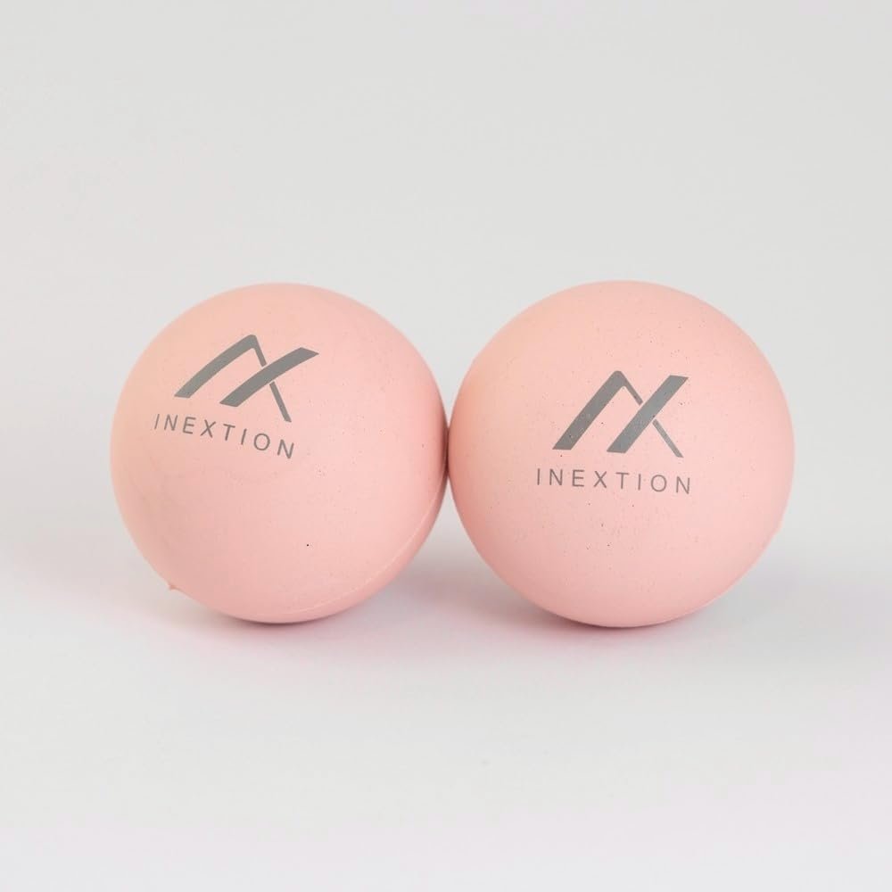 Therapy Massage Balls (2-Pack), High-Density Fascia Balls for Targeted Muscle Relaxation & Daily Recovery – 50D & 65D Hardness Options (Soothing Pink + Soothing Pink (50D+50D))
