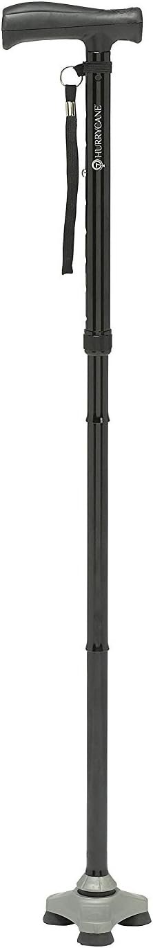 HurryCane Freedom Edition Foldable Walking Cane with T Handle