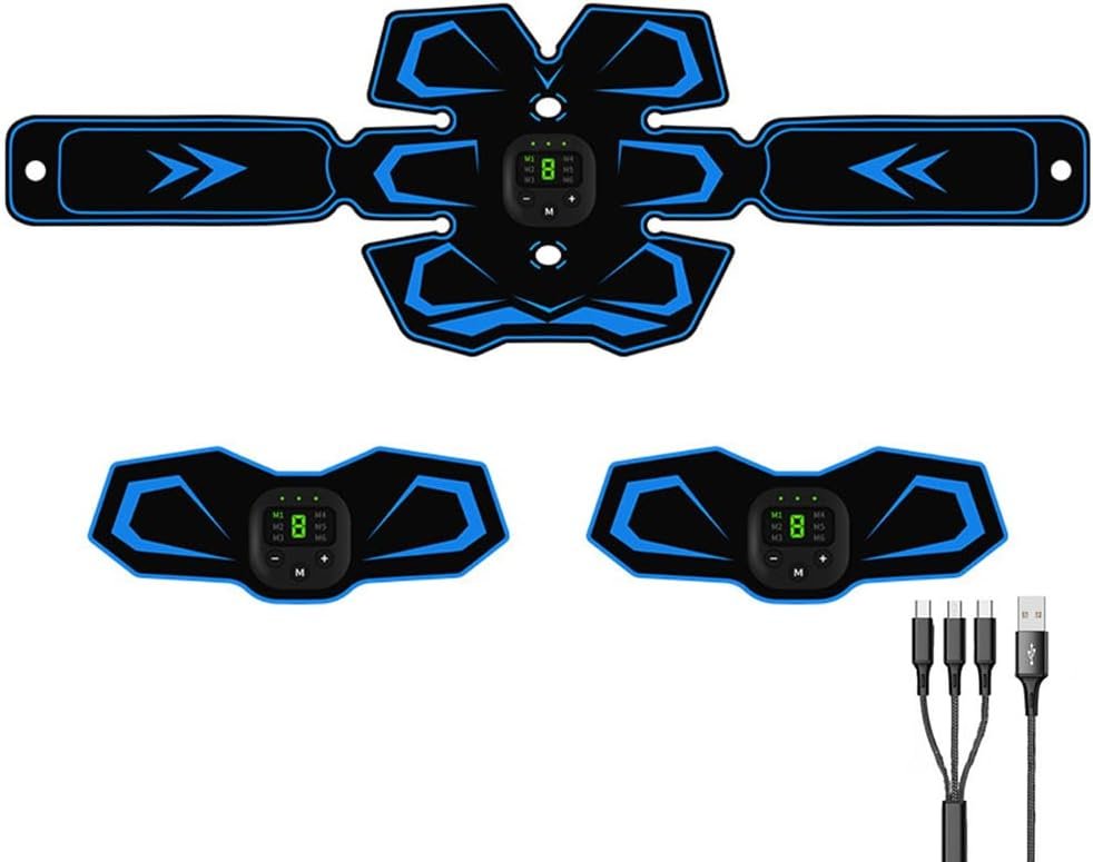 ABS Stimulator Muscle Toner EMS Ab Stimulator Women Men, USB Rechargeable Gear for Abdomen/Arm/Leg Ideal Home Gym Device ab Muscle Workout Equipment Strength Training