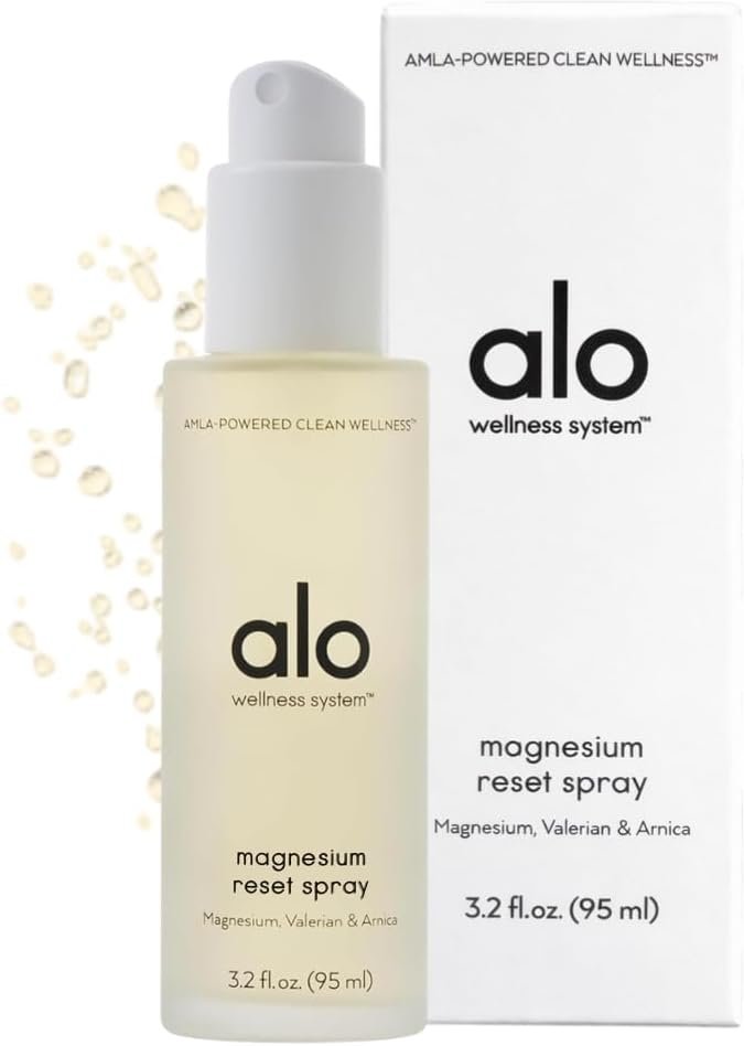 ALO Magnesium Oil Spray | Sleep, Stress & Anxiety Relief + Muscle Recovery | Fast-Absorbing Magnesium with Valerian Root, Arnica & Essential Oils | Non-Sticky Body & Pillow Mist | 3.2 oz