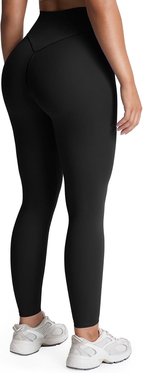 Aoxjox High Waisted Workout Leggings for Women Tummy Control Buttery Soft Yoga Metamorph Deep V Pants 26″
