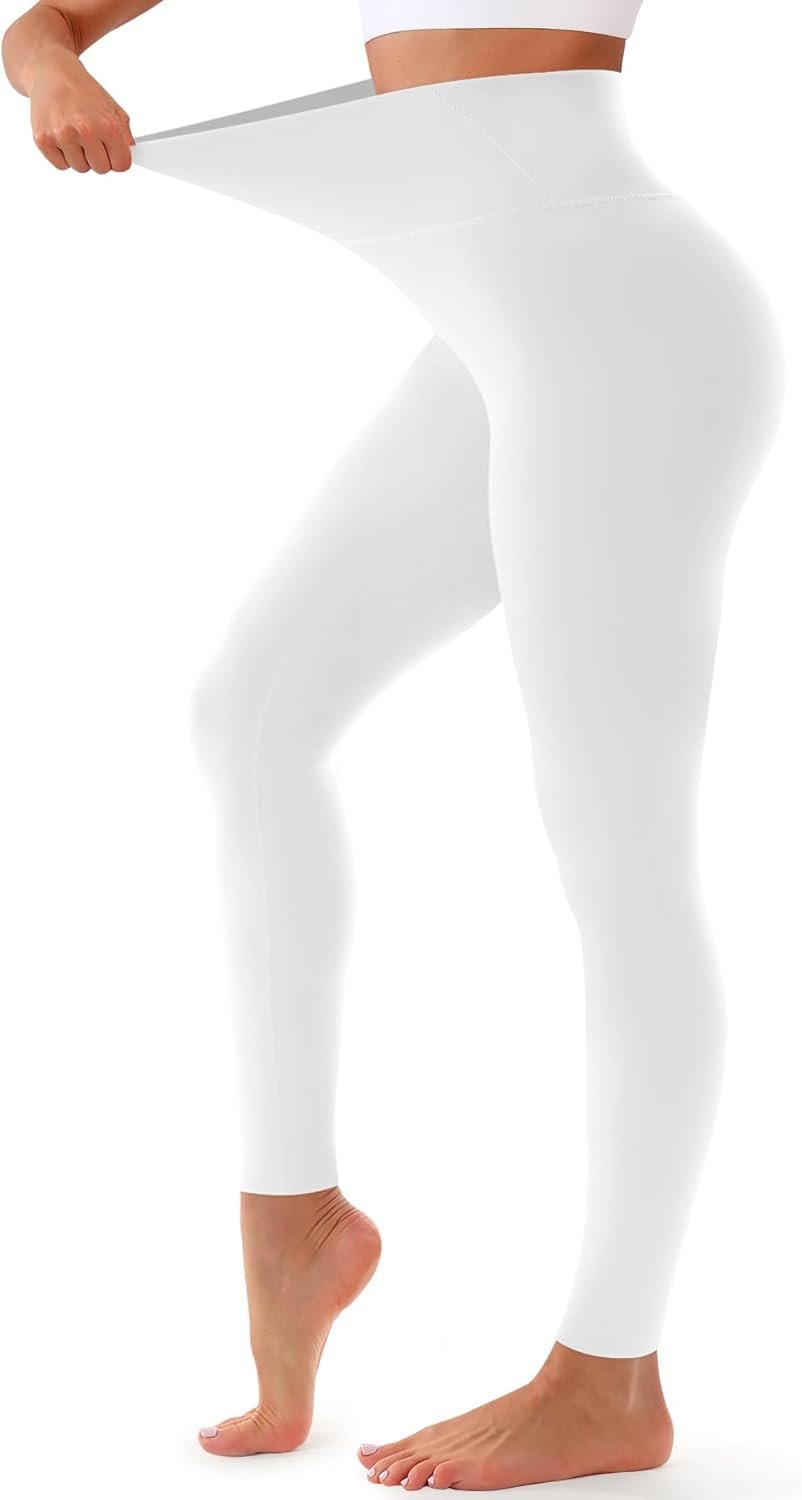 Bluemaple High Waisted Leggings for Women – Tummy Control Pants Non See Through Workout Soft Yoga Pants for Running Plus Size
