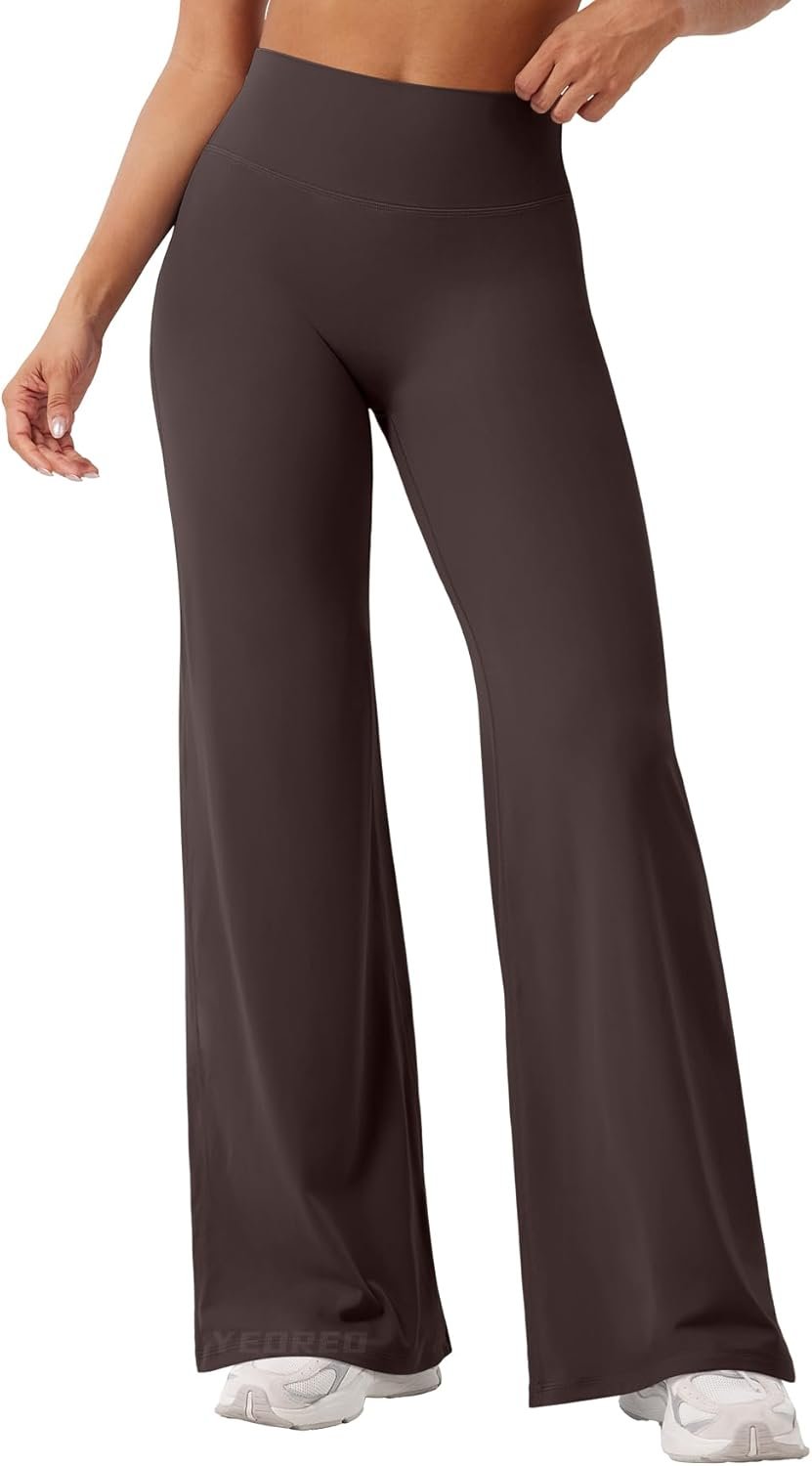 YEOREO Workout Leggings Womens No Front Seam Straight Leggings 29″/ 31.5″/ 33″/ 35″ High Waist Buttery Eddiy Gym Yoga Pants