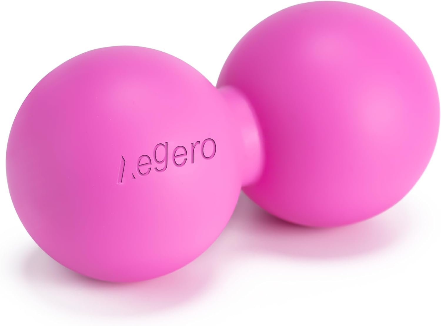 Aegero Peanut Massage Ball-Double Lacrosse Massage Ball, Mobility Ball for Myofascial Release,Yoga Therapy,Trigger Point Therapy,Muscle Knots and Acupoint Massage (Pink Firm Ball)