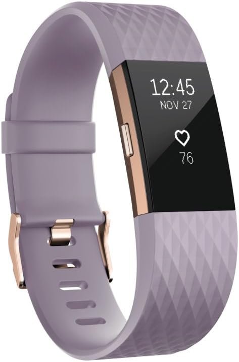 Fitbit Charge 2 Heart Rate + Fitness Wristband, Special Edition, Lavender Rose Gold, Small (US Version)