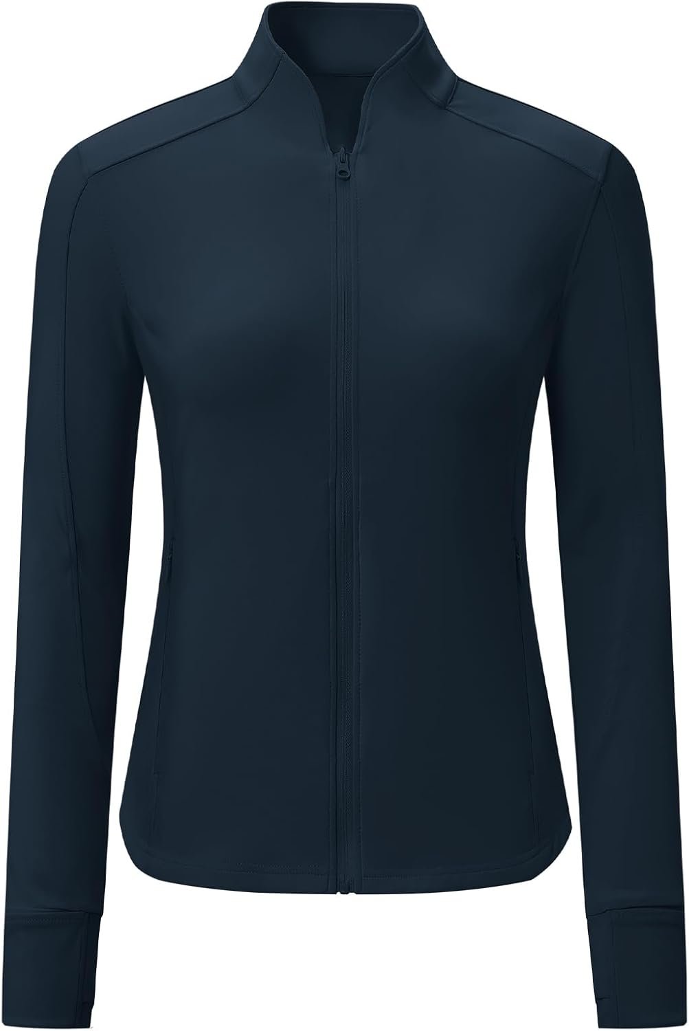 BGOWATU Women’s Workout Athletic Jacket Full Zip Running Jackets Gym Yoga Track Tops with Pockets Thumb Hole