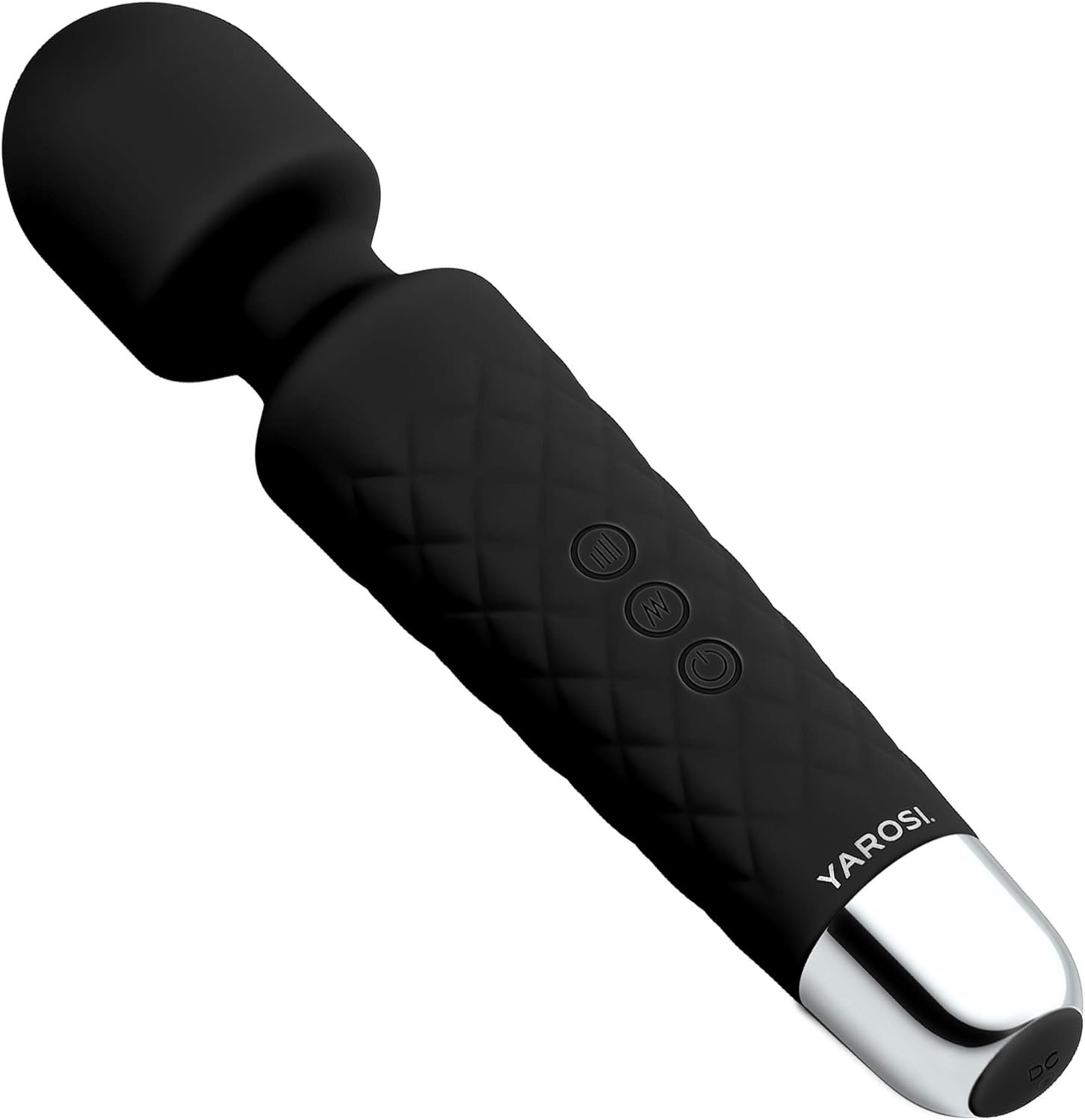 Yarosi Massage Device Strongest Cordless Handheld Massager – Powerful – Best for Travel – Magic Stress Away – Perfect on Back Legs Hand Pains and Sports Recovery – Black