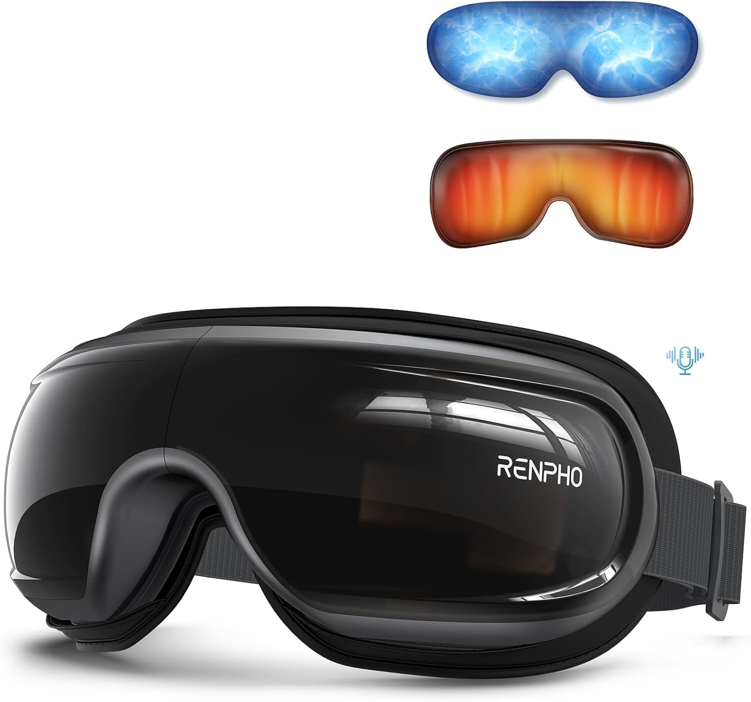 RENPHO Eye Massager with Heat and Cooling Voice Control, Mothers Day Gifts for Women Mom Her, FSA Eligible HSA, Massaging Eye Mask for Migraine Headache Dry Eyes and Stress Relief – Eyeris 3