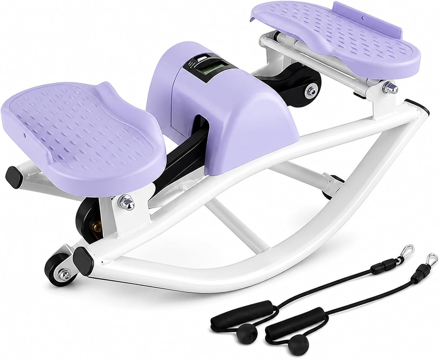 Lhanel Rock Stepper for Home Workout, Low-Impact Side Stepper with Resistance Bands, Side-to-Side Mini Stepper for Cardio, Weight Loss & Full Body Exercise