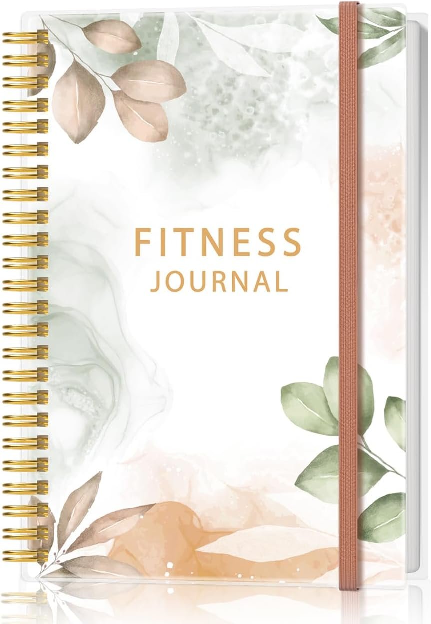 Simplified Fitness Journal for Women & Men,A5 Workout Journal/Planner Daily Exercise Log Book to Weight Loss, Gym, Muscle Gain, Bodybuilding Progress, 5.8″x8.3″, Pink Flower