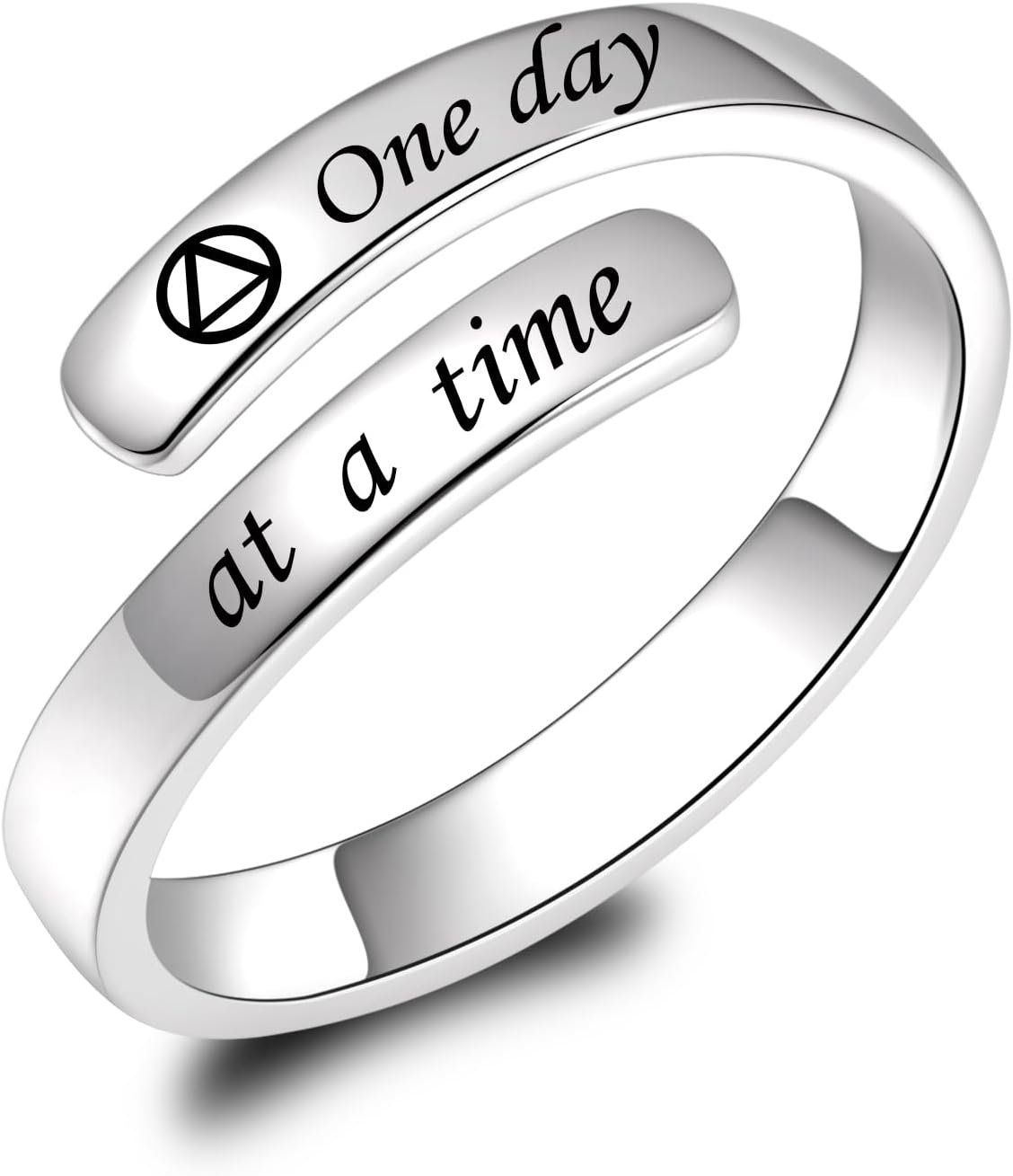 BEILIN 925 Sterling Silver Inspirational Jewelry Rings Adjustable Ring Personality Encouragement Gift for Teens Women