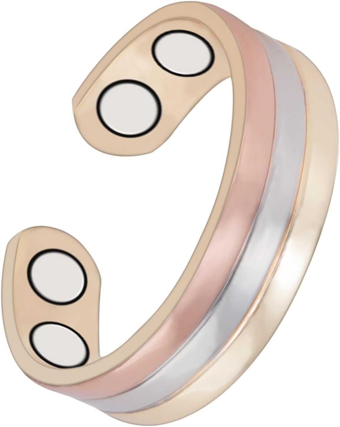 EnerCoppeX Copper Magnetic Ring for Women, Lymphatic Drainage Adjustable Ring with 3500 Gauss Magnet(0963)