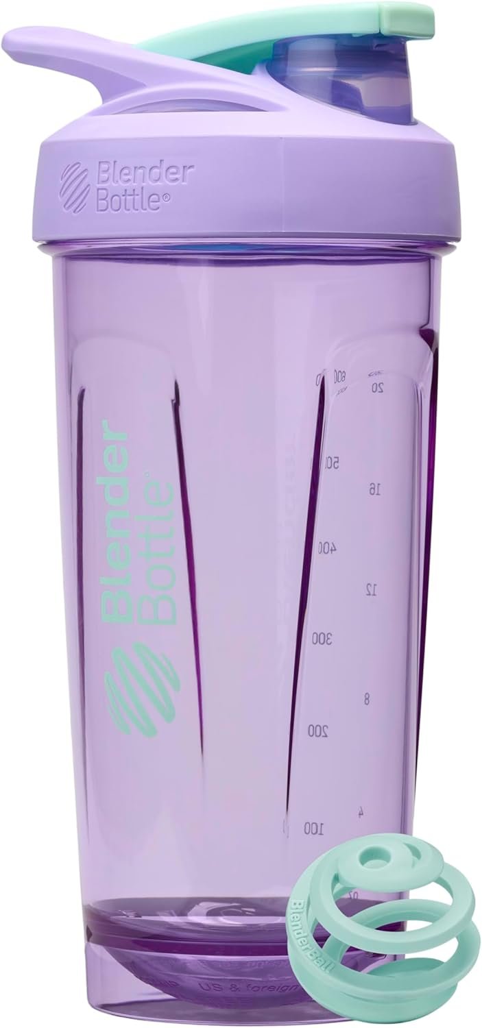 BlenderBottle Sport Tritan Shaker Bottle with Locking Lid, 28-Ounce, Purple