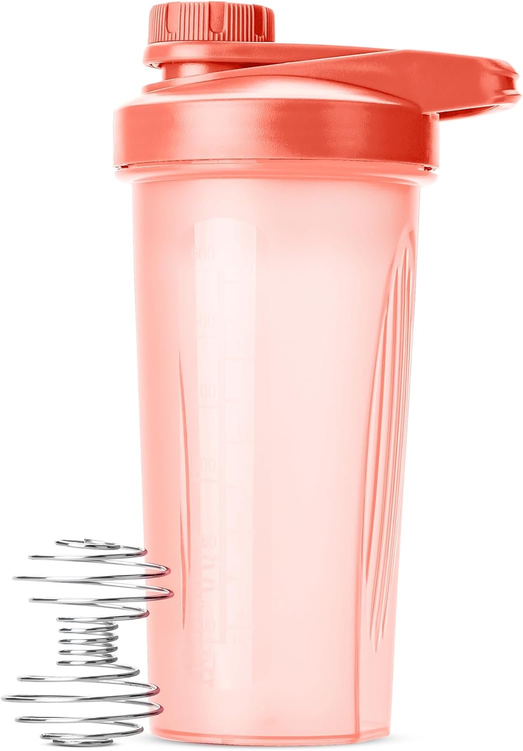 Mr. Pen- Shaker Bottles for Protein Mixes with Twist Cap, 28 oz, Coral Pink Protein Shaker Bottle with Wire Whisk Ball, Shaker Cup, Mixer Bottle