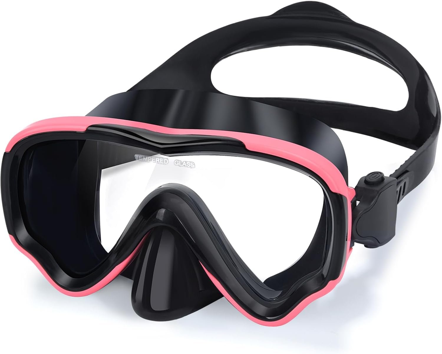 Swim Goggles for Adult Men Women with Nose Cover, Tempered Glass 180°Clear View Swimming Mask Pool Water Diving Goggle