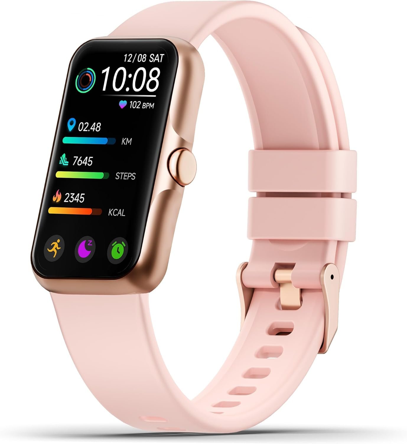 Fitness Tracker with 24/7 Continuous Heart Rate, Blood Oxy-gen Monitor, Smart Watch with Sleep Monitor, IP68 Waterproof Activity Tracker Step Counter for Women Men