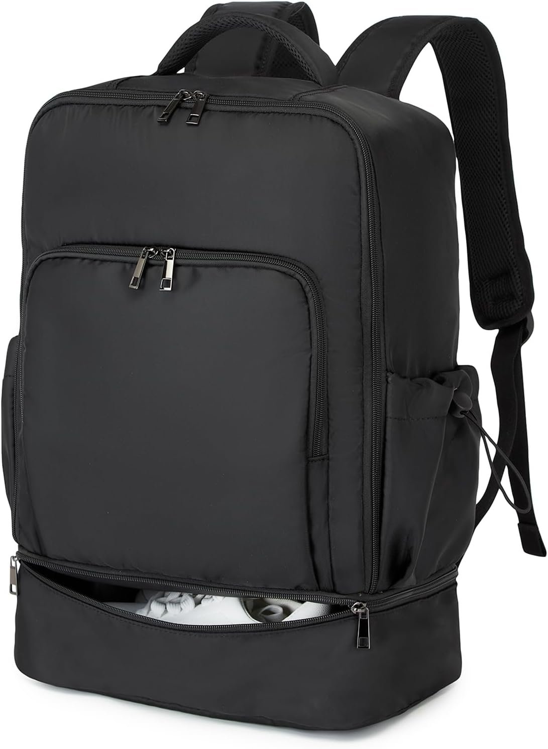 seyfocnia Gym Backpack for Men, Lightweight Sports Back pack With Shoe Compartment, Waterproof Gym Bag Workout Trainning Rucksack Casual Travel Daypack-Black