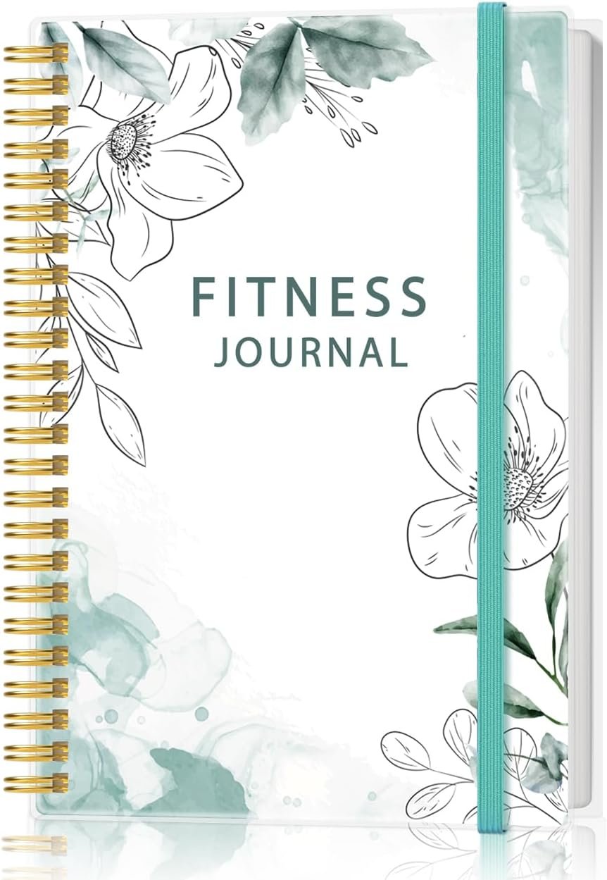 Fitness Journal for Women & Men – A5 Workout Journal/Planner Daily Exercise Log Book to Weight Loss, Gym, Muscle Gain, Bodybuilding Progress – Daily Personal Health & Wellness Tracker, Spiral-Bound,