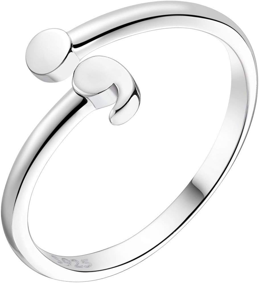 SEIRAA Semicolon Ring Inspirational Motivational Ring Recovery Suicide Awareness Jewelry Semicolon Jewelry for Women