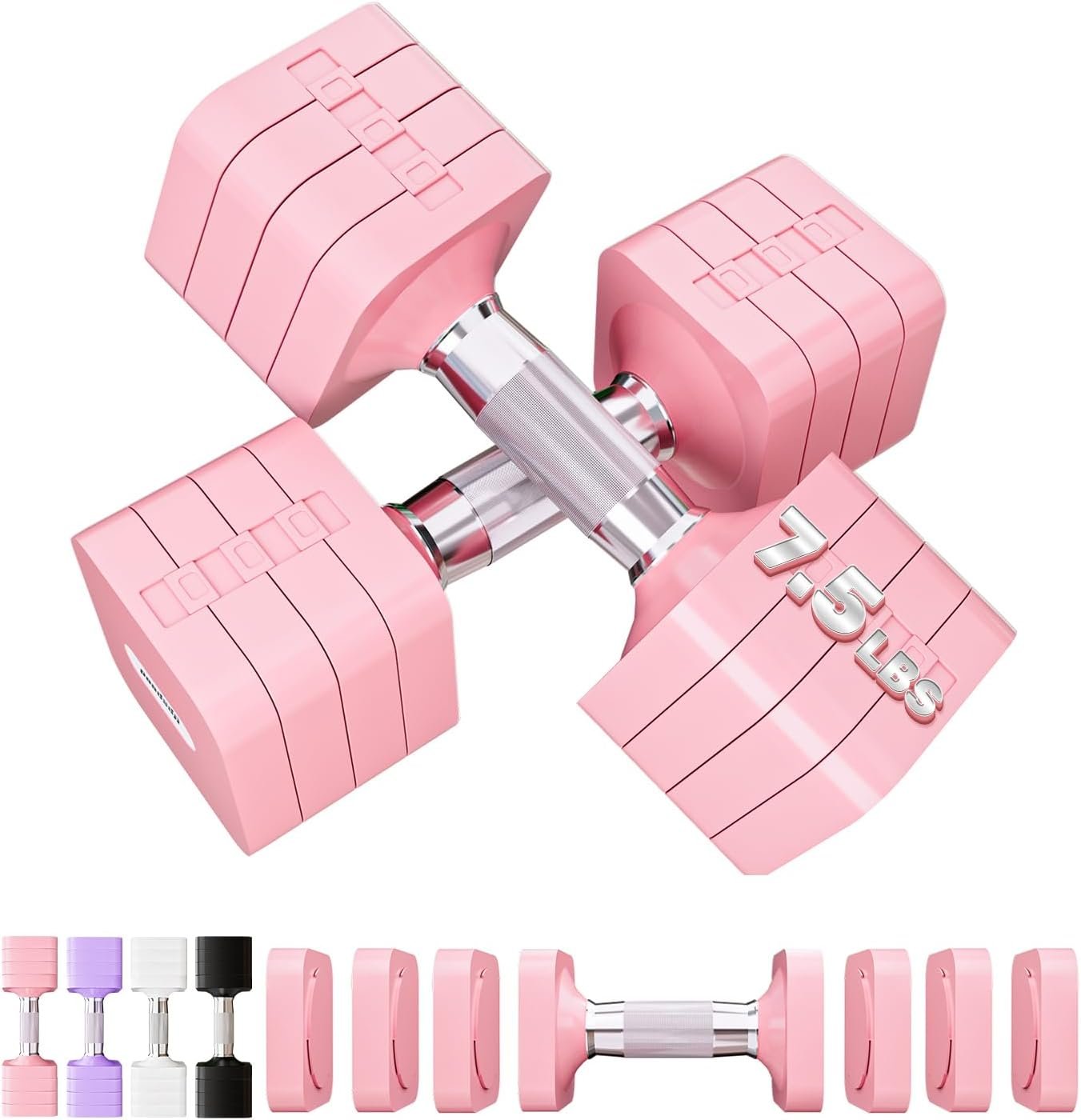 15LBS | 30LBS Adjustable Dumbbell Set Free Weights Dumbbells Set for Women Men Hand Weights Sets Adjust Dumbbell Weight Sets for Home Gym Exercise Workout Strength Training Equipments