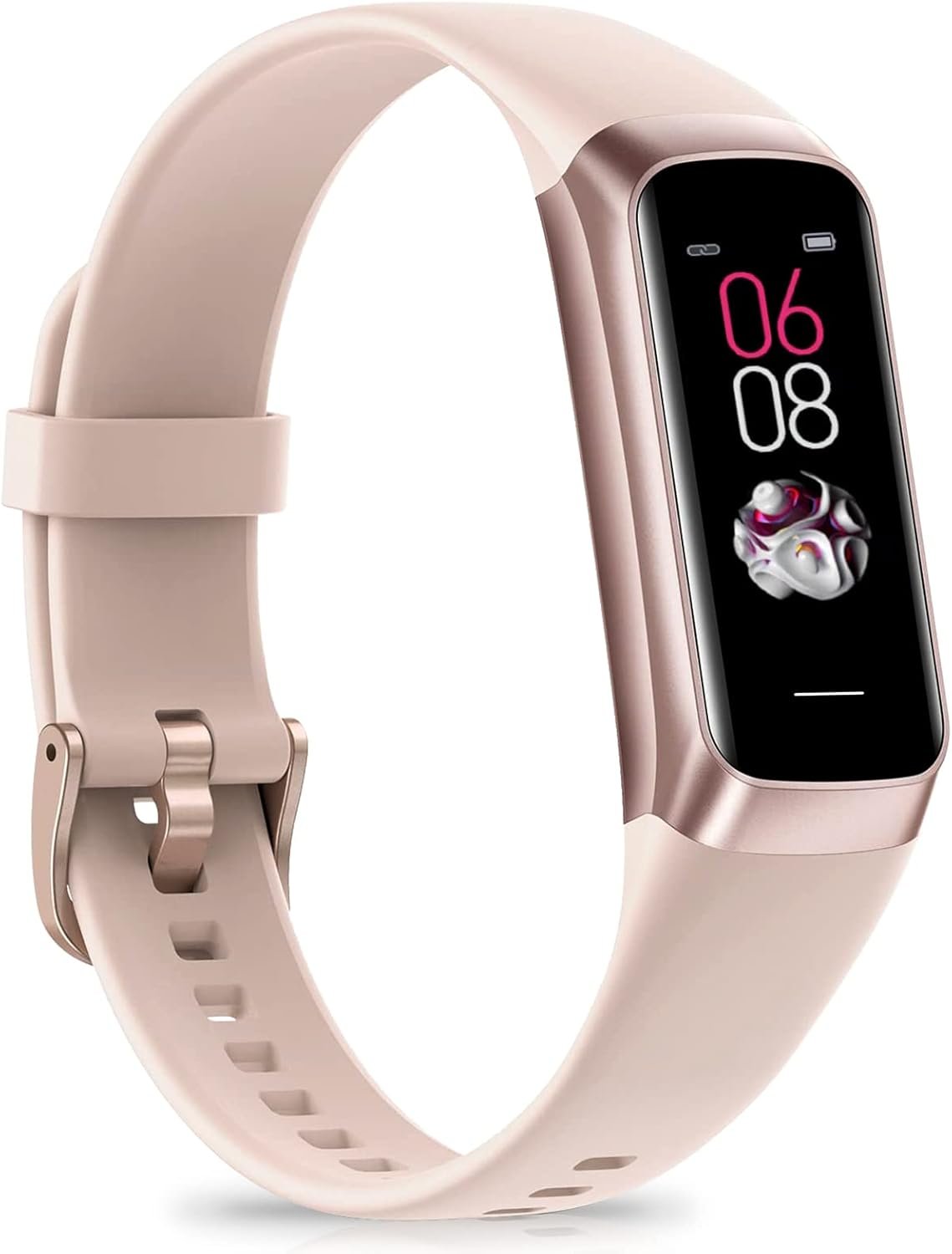 Fitness Tracker, Activity Trackers with 24/7 Heart Rate, Blood Oxygen Blood Pressure Sleep Monitor, Step Counter with 1.1″ AMOLED Touch Color Screen, Calorie Pedometer Health Smart Watch for Women Men