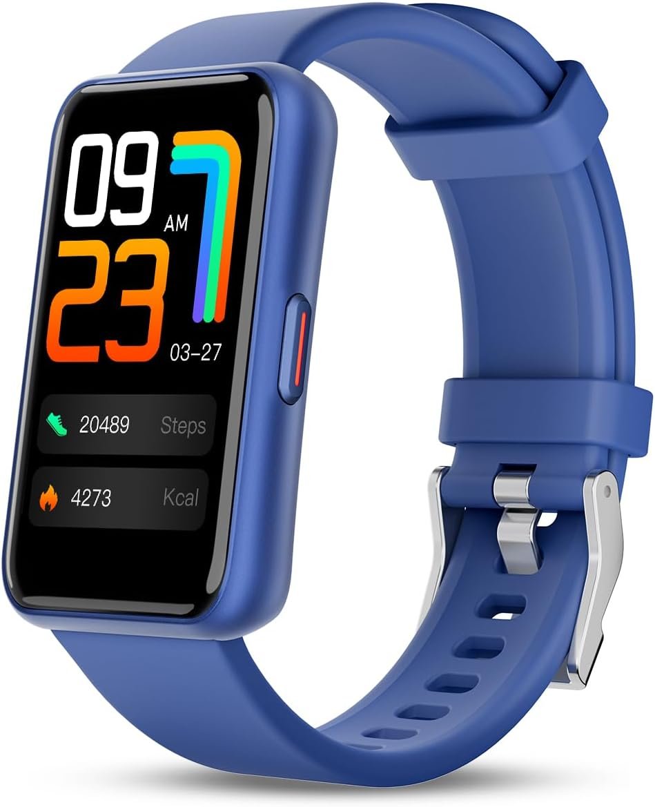 WalkerFit Smart Watches for Women: IP68 Waterproof Fitness Tracker with 24/7 Heart Rate/Sleep Monitor, 7-Day Battery & Multi-Sport Modes for Running, Yoga, Swimming – Sync with iOS/Android
