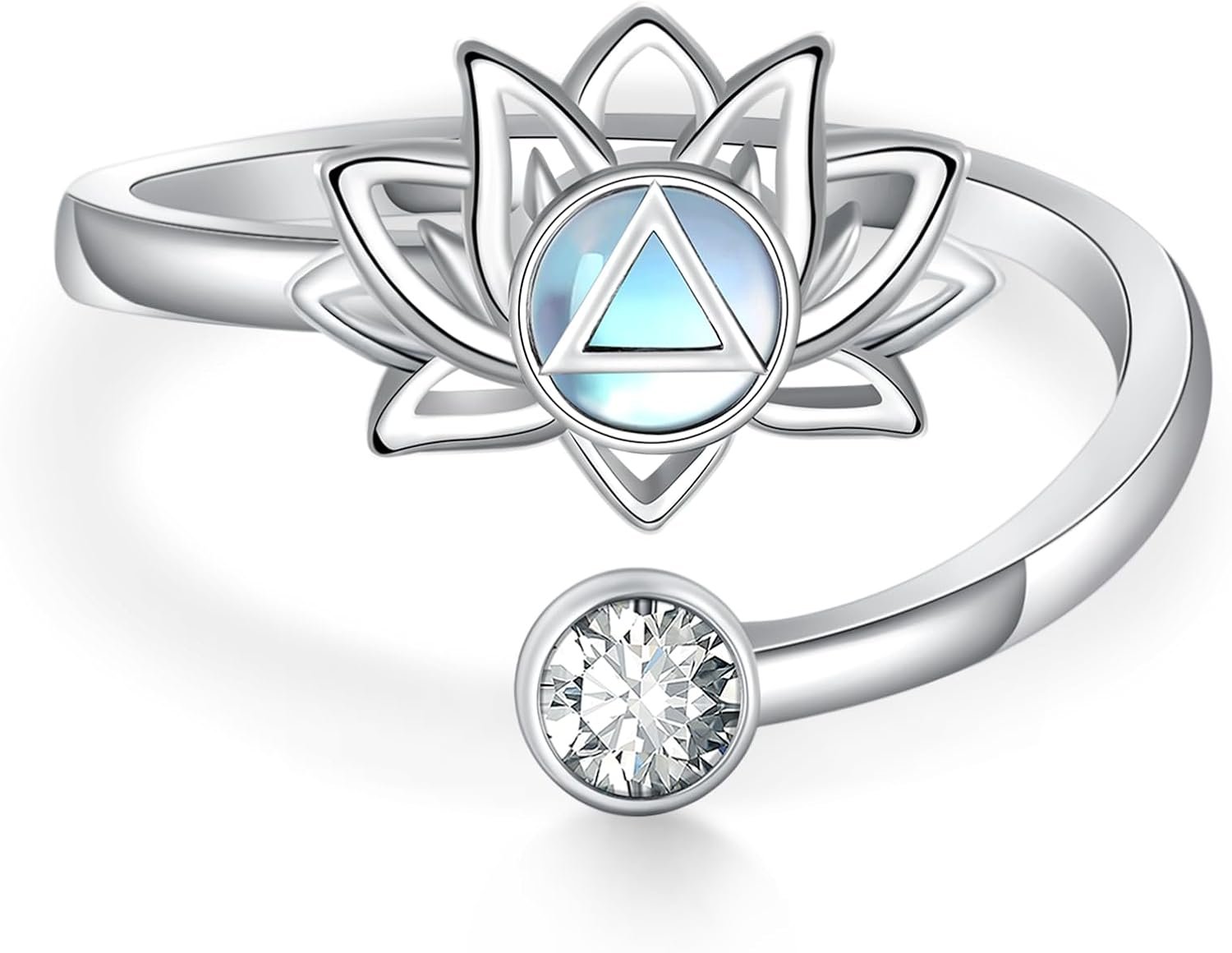 Lotus Sobriety Gifts for Women – 925 Sterling Silver Alcoholics Anonymous Recovery Symbol AA Sobriety Jewelry