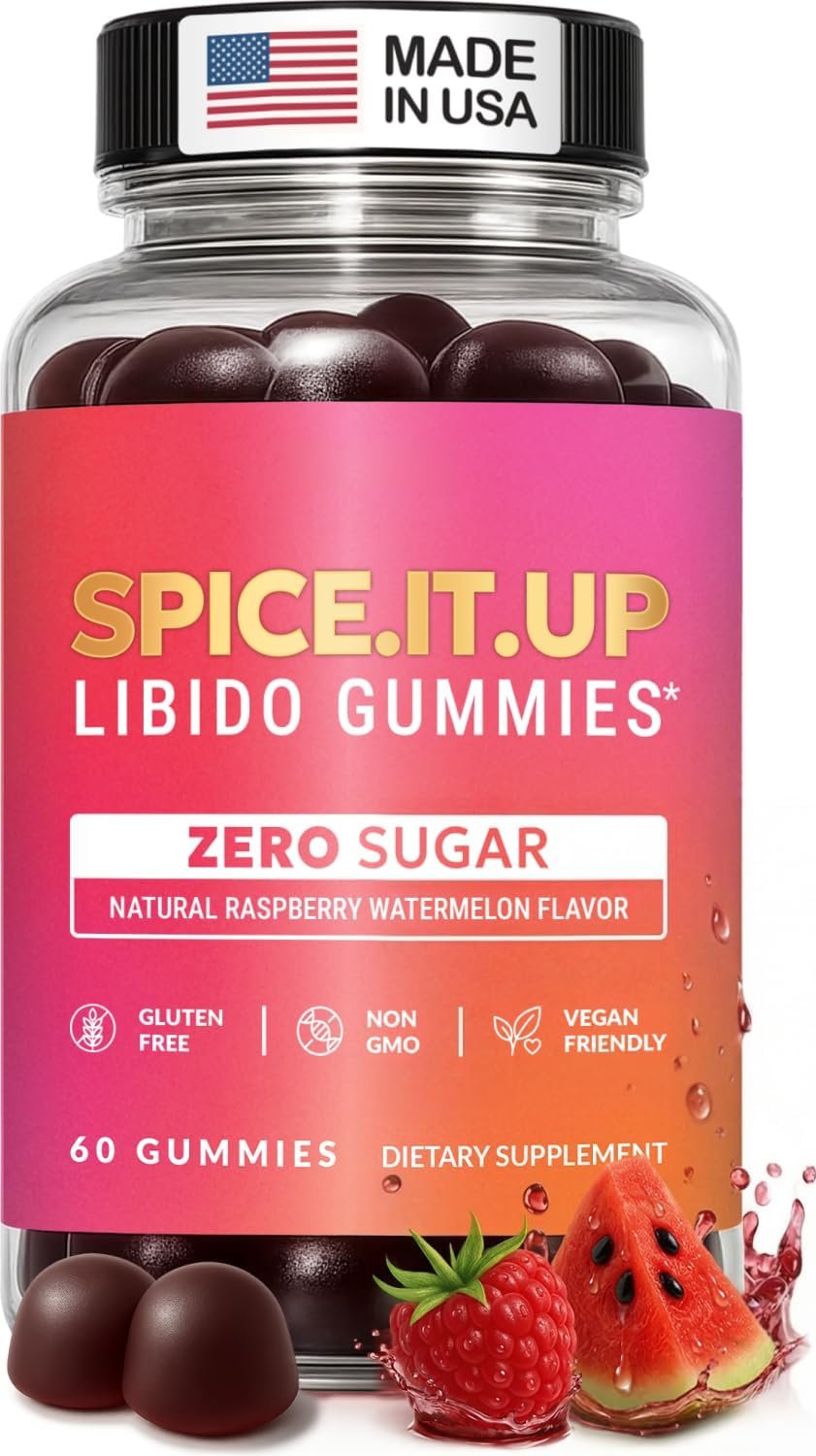 Libido Support for Women Intimacy Gummies – Fast Acting HornyGoatWeed for Women Extract – Gluten Free, Vegan & Non-GMO – Raspberry Watermelon Flavor – Spicy Gummies for Couples – 60 Gummies