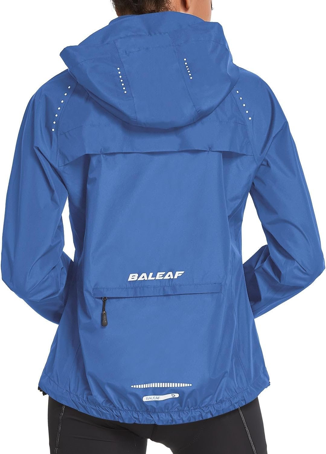 baleaf Women’s Rain Jackets Waterproof Windbreaker Packable Running Lightweight Cycling Jacket Reflective Hooded