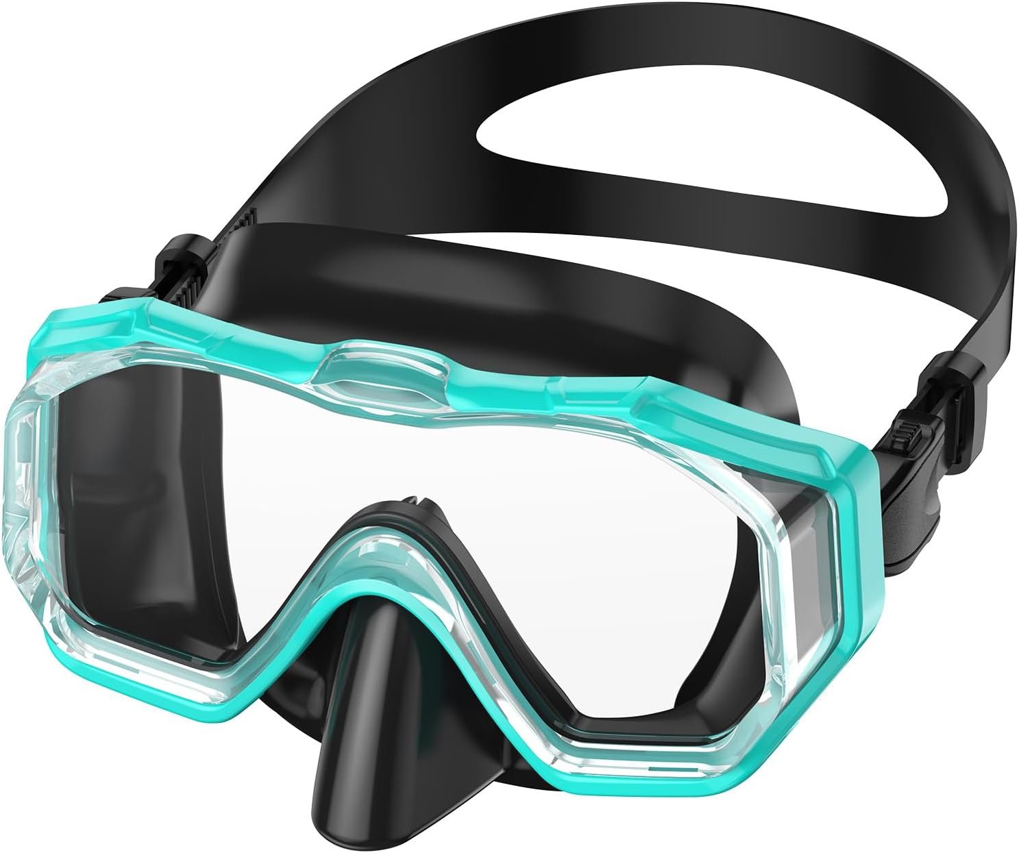 WSTOO Adults Swim Goggles with Nose Cover to Prevent Water Inhaling, Anti-Fog Swimming Mask for Youth Men Women