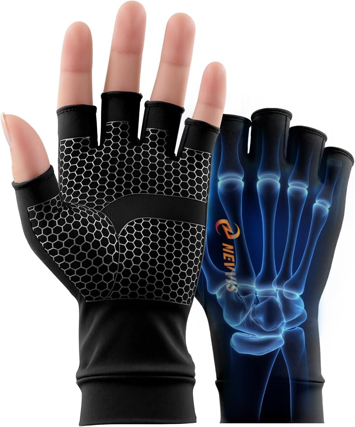 NEVVIS Compression Gloves Women Men, Arthritis Gloves for Women for Pain, Carpal Tunnel, Swelling Edema, Tendonitis…1 Pair