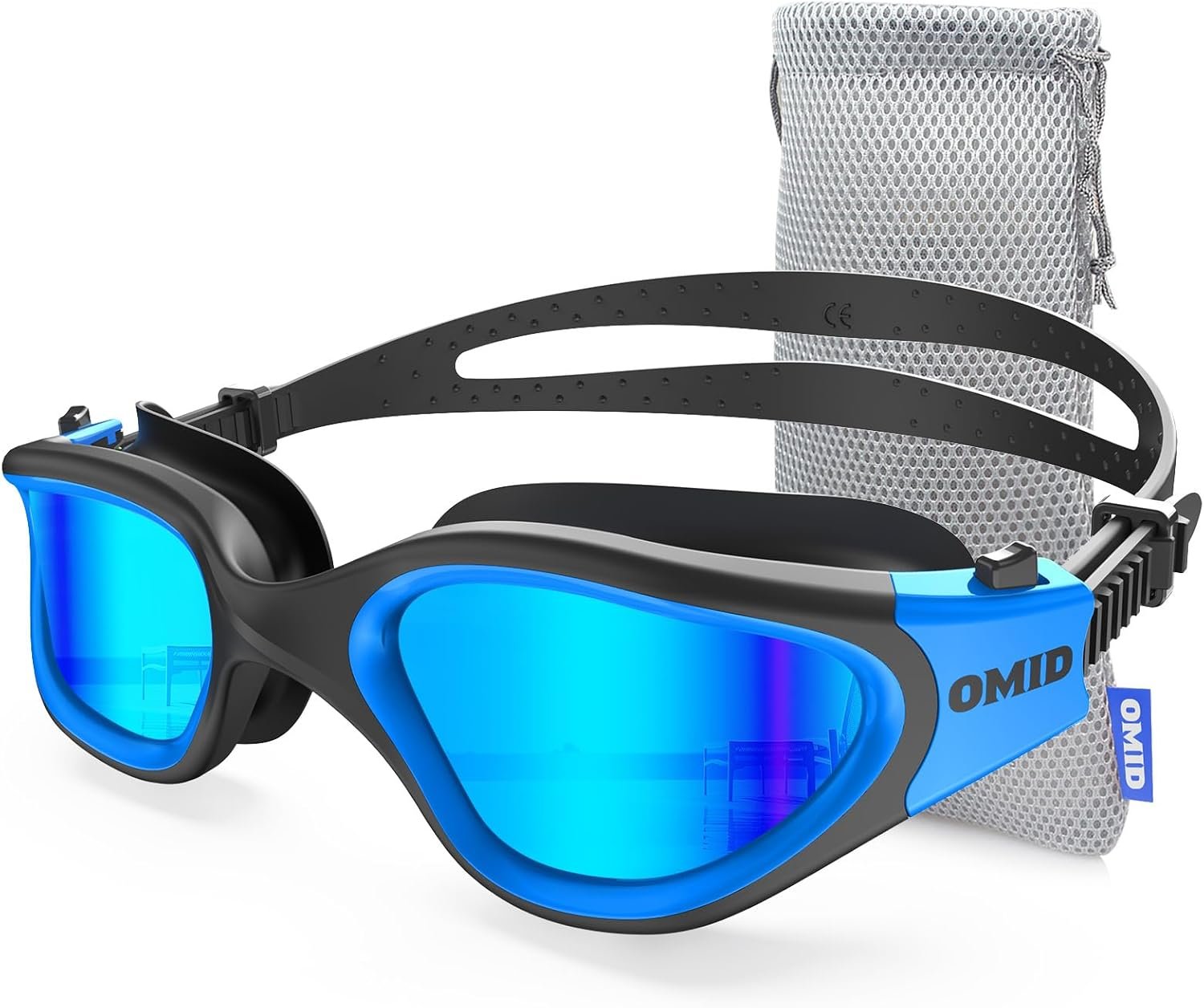 OMID Swim Goggles, P2 Polarized Swimming Goggles for Men Anti-fog Goggles Swimming for Adult Women