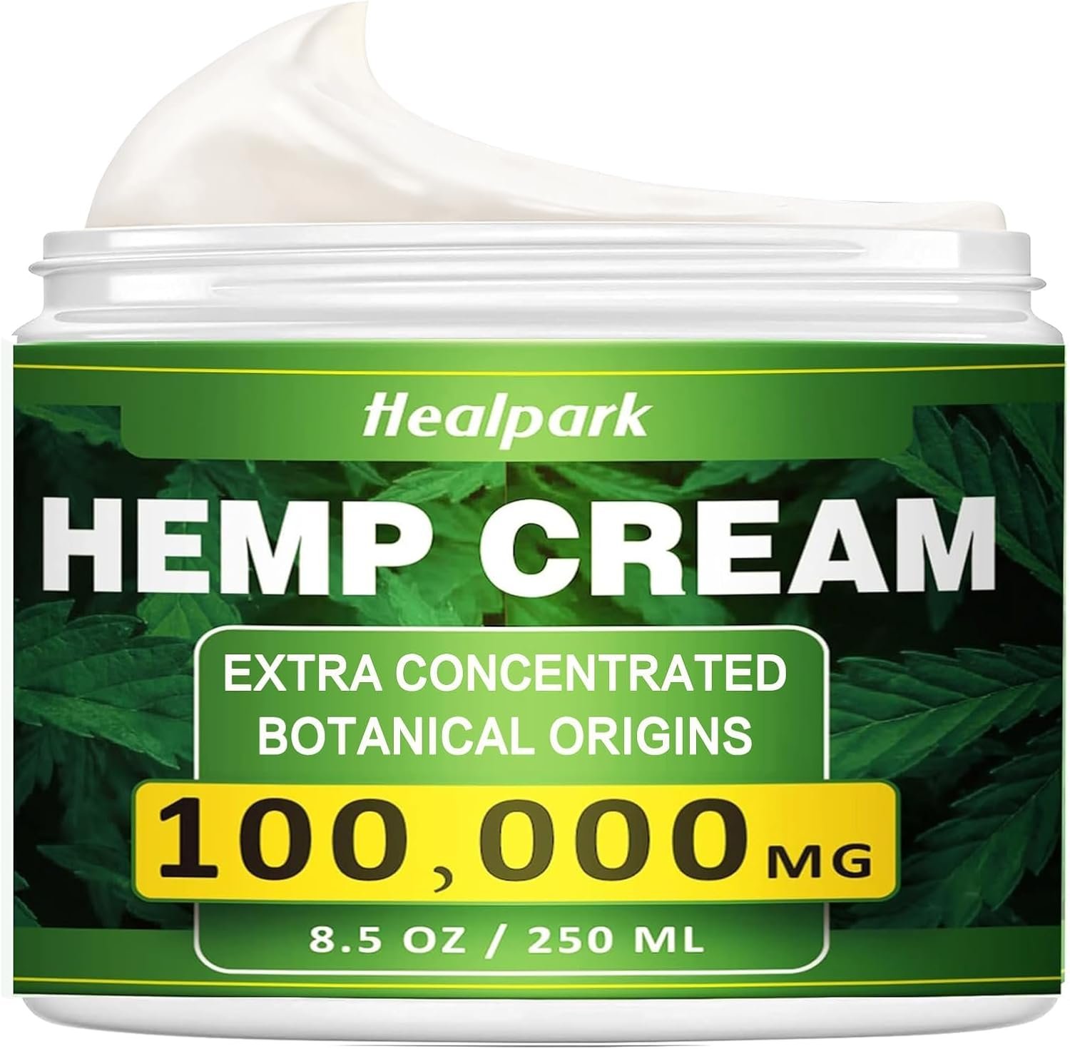 Healpark hemp Cream – 8.5 fl oz -with Arnica,MSM, Turmeric, Menthol, Aloe