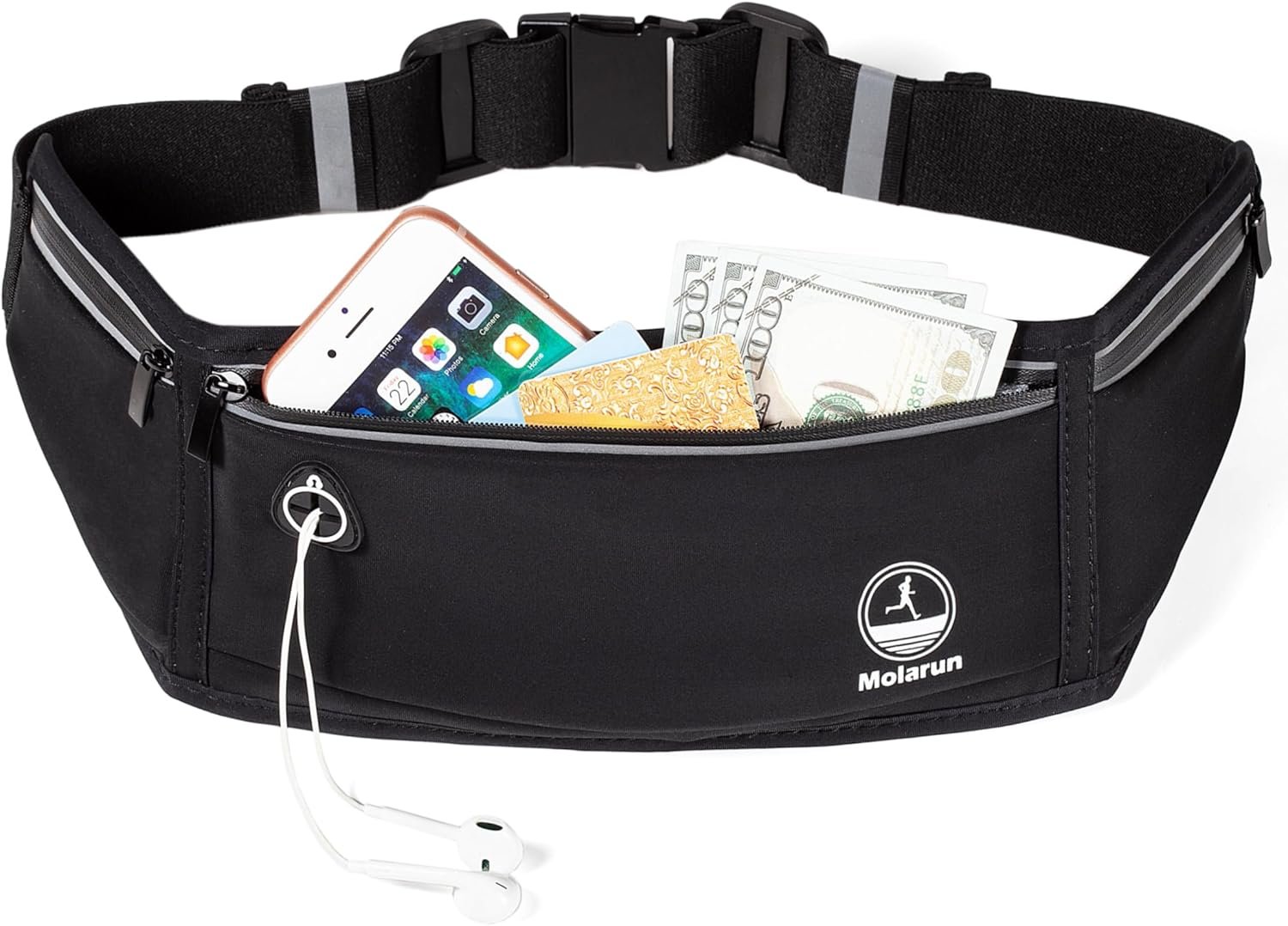 Slim Running Belt Fanny Packs for Women Men, Phone Holder for Running Hiking