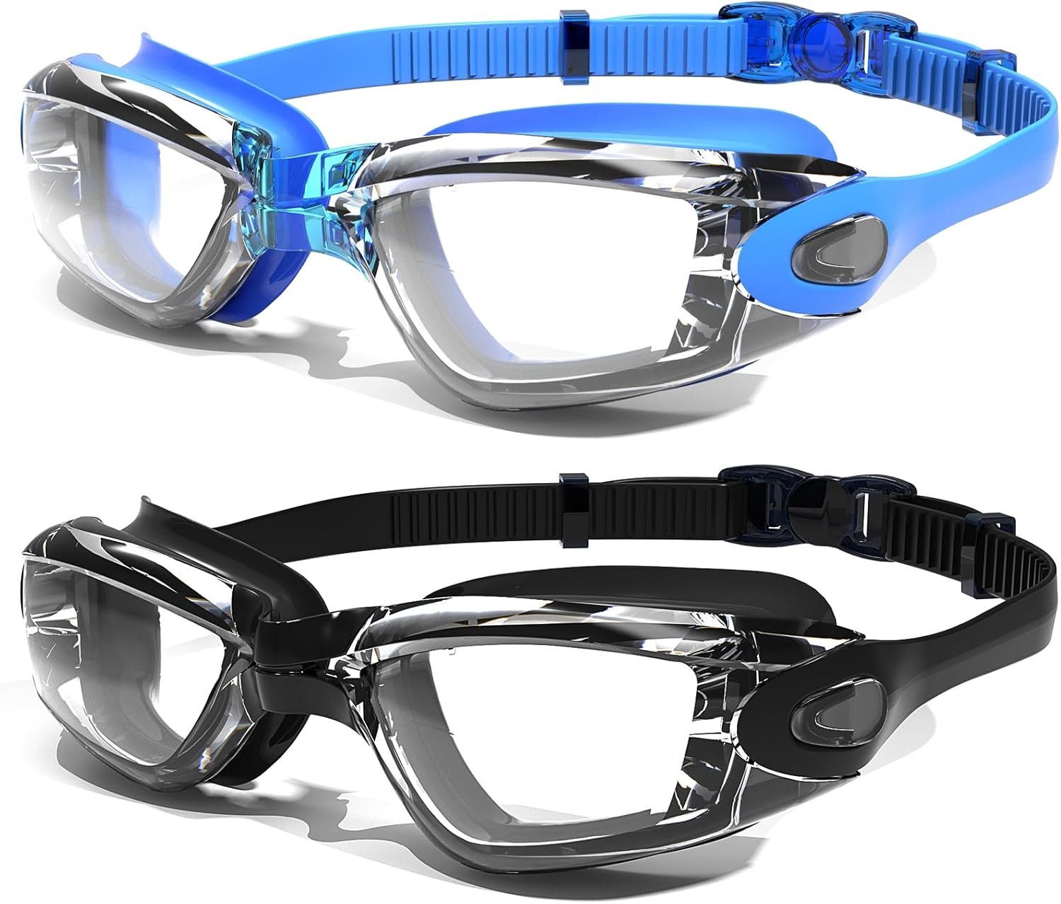 Braylin Swim Goggles, 2-Pack Swimming Goggles, Anti Fog, No Leaking For Adult Women Men Youth