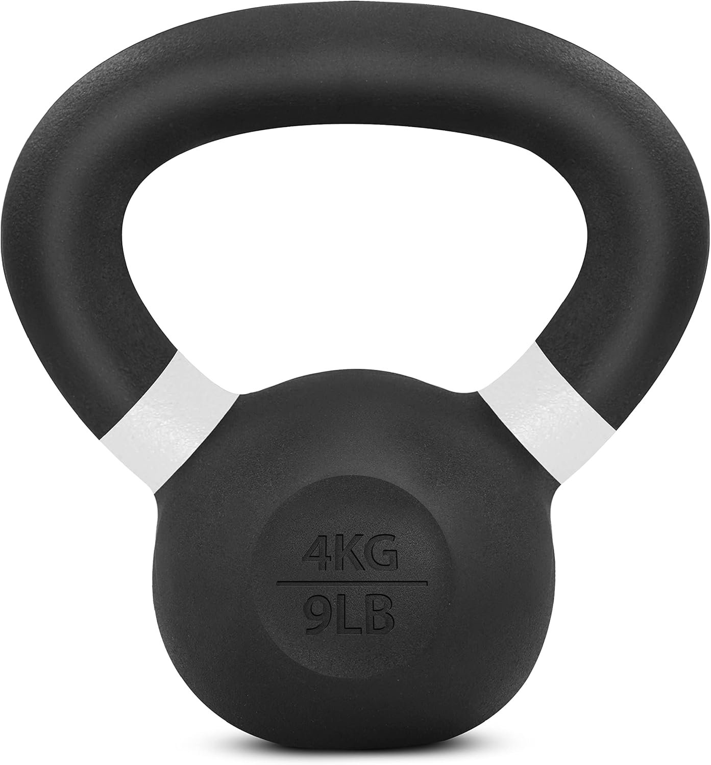 Yes4All Powder Coated Kettlebell, Cast Iron Core Kettlebells with Non-Slip Handle & Flat Bottom for Conditioning, Heavy Duty for Strength Training, 9lb to 71lb – Single & Pair