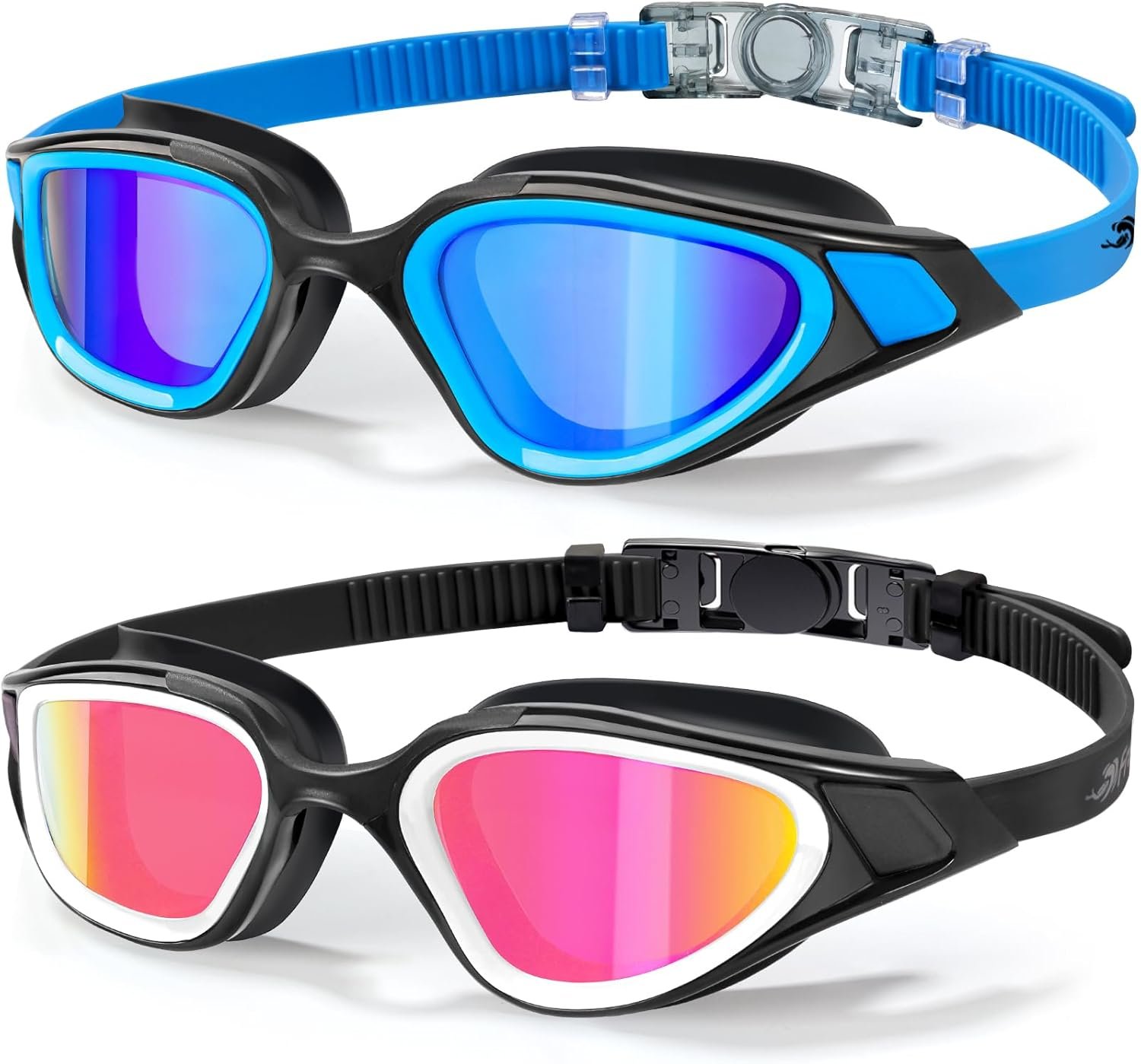 Freela Polarized Unisex Adult Swim Swimming Goggles, UV400 Protection Anti Fog 180° Wide Clear View for Men Women Youth