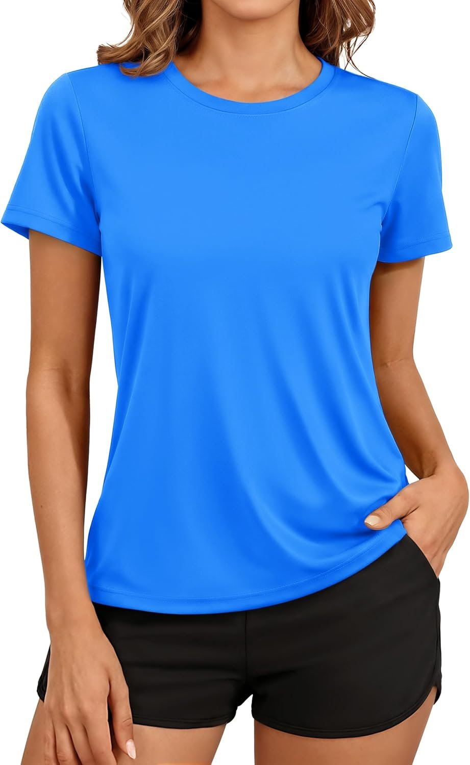 TACVASEN Women’s Short Sleeve Workout Shirts UPF 50+ Sun Protection Quick Dry Athletic Tops for Running Gym Tee