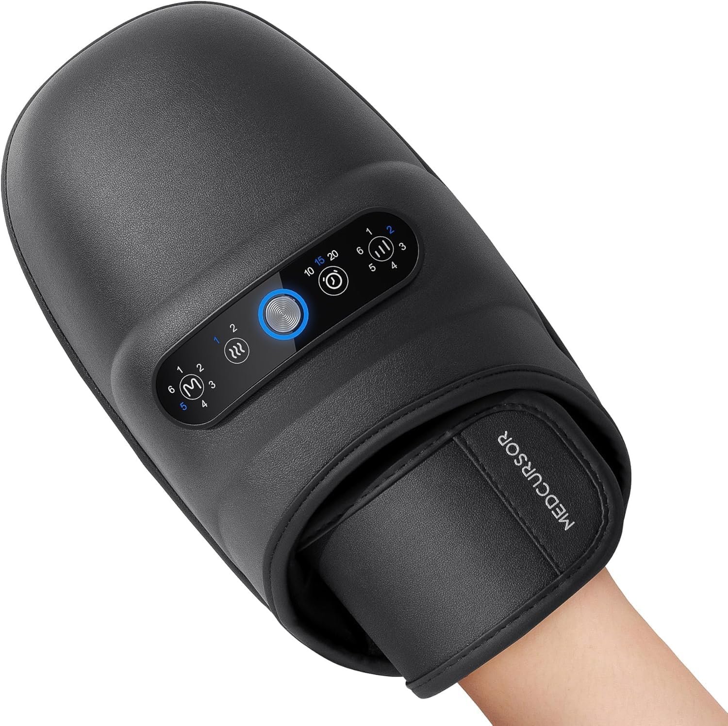 Medcursor Hand Massager – Hand Massager with Heat and Compression for Carpal Tunnel and Stiff Joints, Pain Relief from Wrist to Palm and Finger, Gifts for Women Men (Rechargeable)