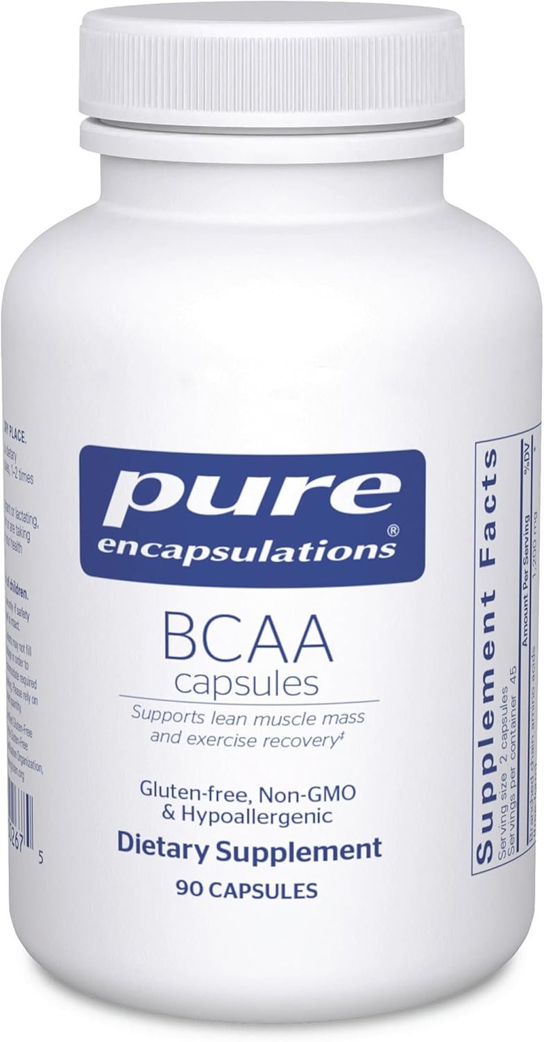 Pure Encapsulations BCAA Capsules | Hypoallergenic Supplement to Support Muscle Function During Exercise* | 90 Capsules