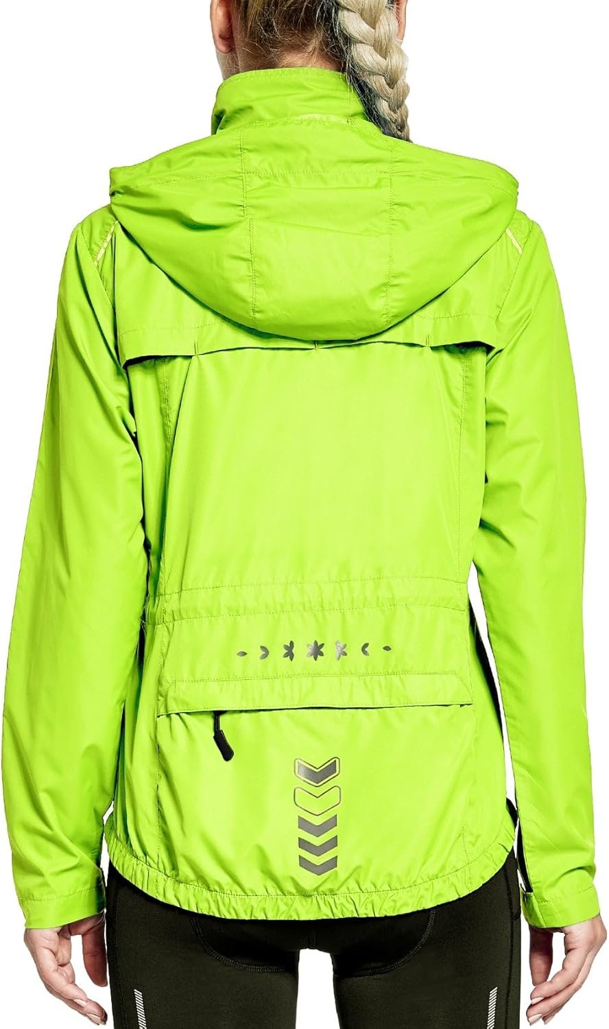 FitsT4 Sports Women’s Cycling Running Jackets Lightweight Windproof Bike Windbreaker Reflective with Hooded