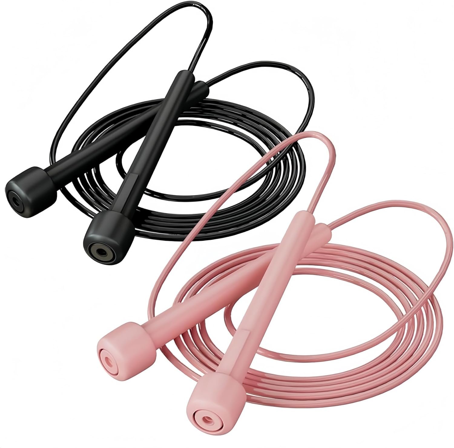 uvbws2Pack Exercise Jump Rope – With Plastic Handle, Anti Wrap PVC Long Jump Rope Set – Suitable for Men’s and Women’s Fitness Activities