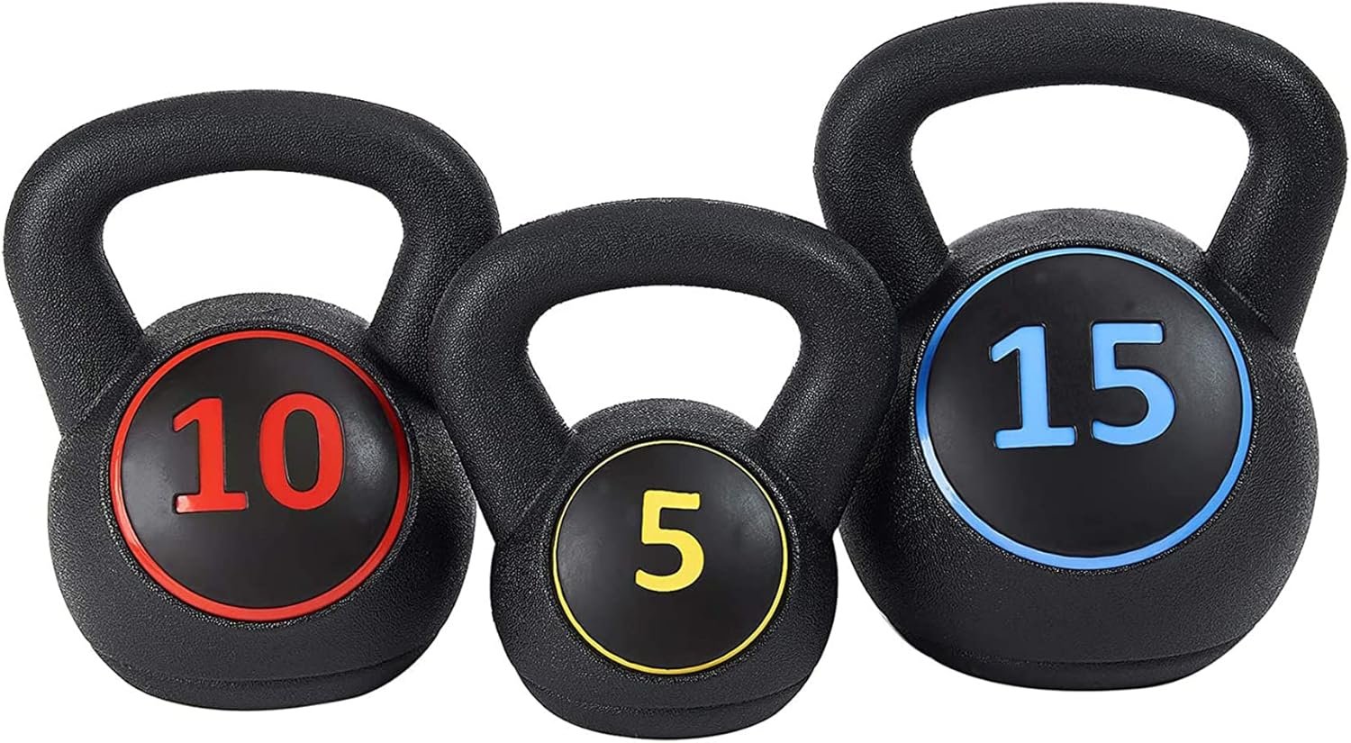 BalanceFrom Kettlebell Sets 30lbs, 45lbs, 50lbs, 75lbs 3 or 4 Piece Strength Training Kettlebells Weight Set, Multiple Sizes
