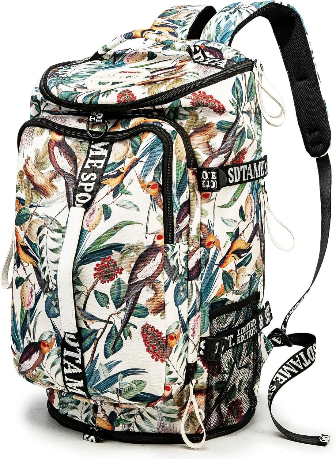 Gym Duffle Bag Backpack with Shoe Compartment,4 ways Travel Backpack for Women and Men,Multi-Functional Weekender bag with Waterproof Layer&Laptop Compartment for Fitness, Travel,Camping