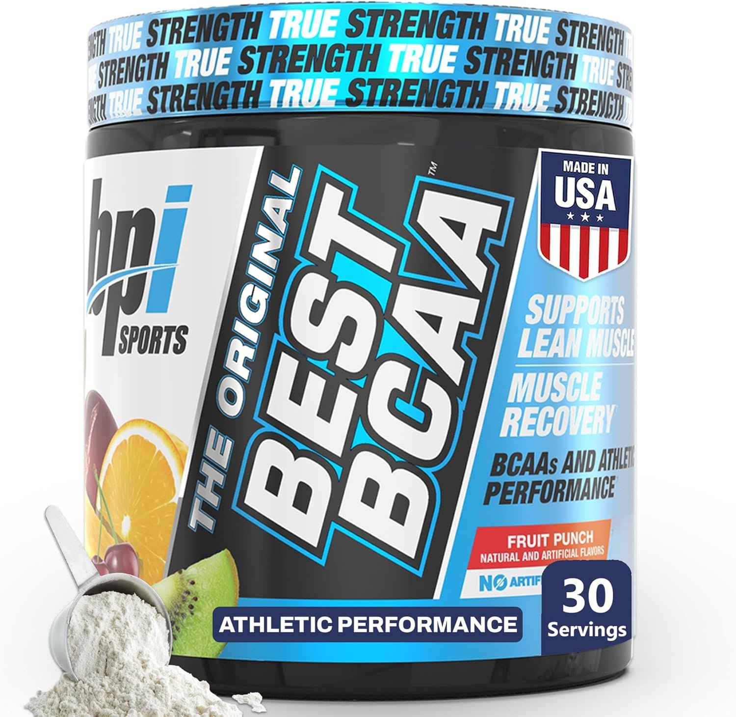 BPI Sports Best BCAA Powder – Muscle Recovery Support – Branched Chain Amino Acids | Building Blocks of Protein and Muscle – Post Workout Recovery – Hydration – Fruit Punch, 30 Servings