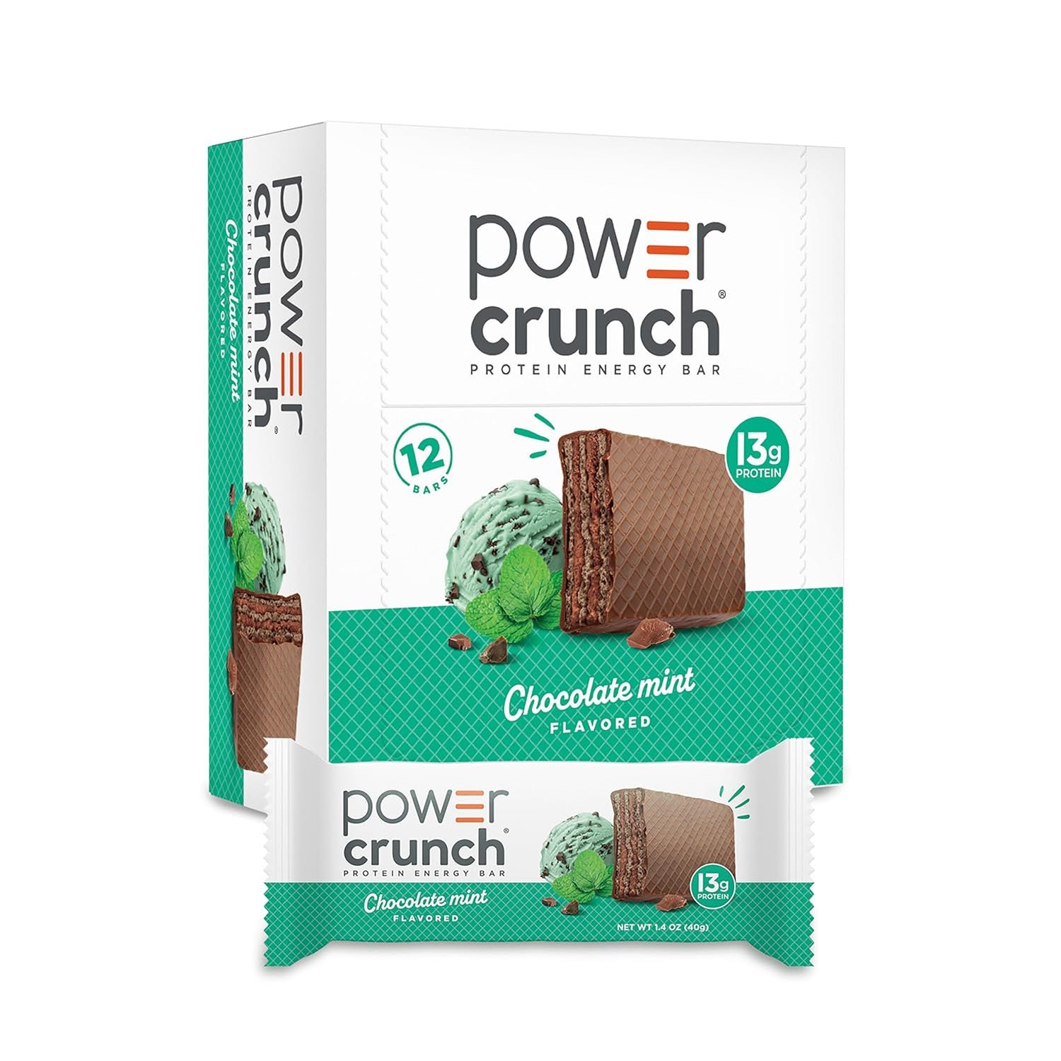 Power Crunch Protein Energy Bars, Chocolate Mint 16.9oz