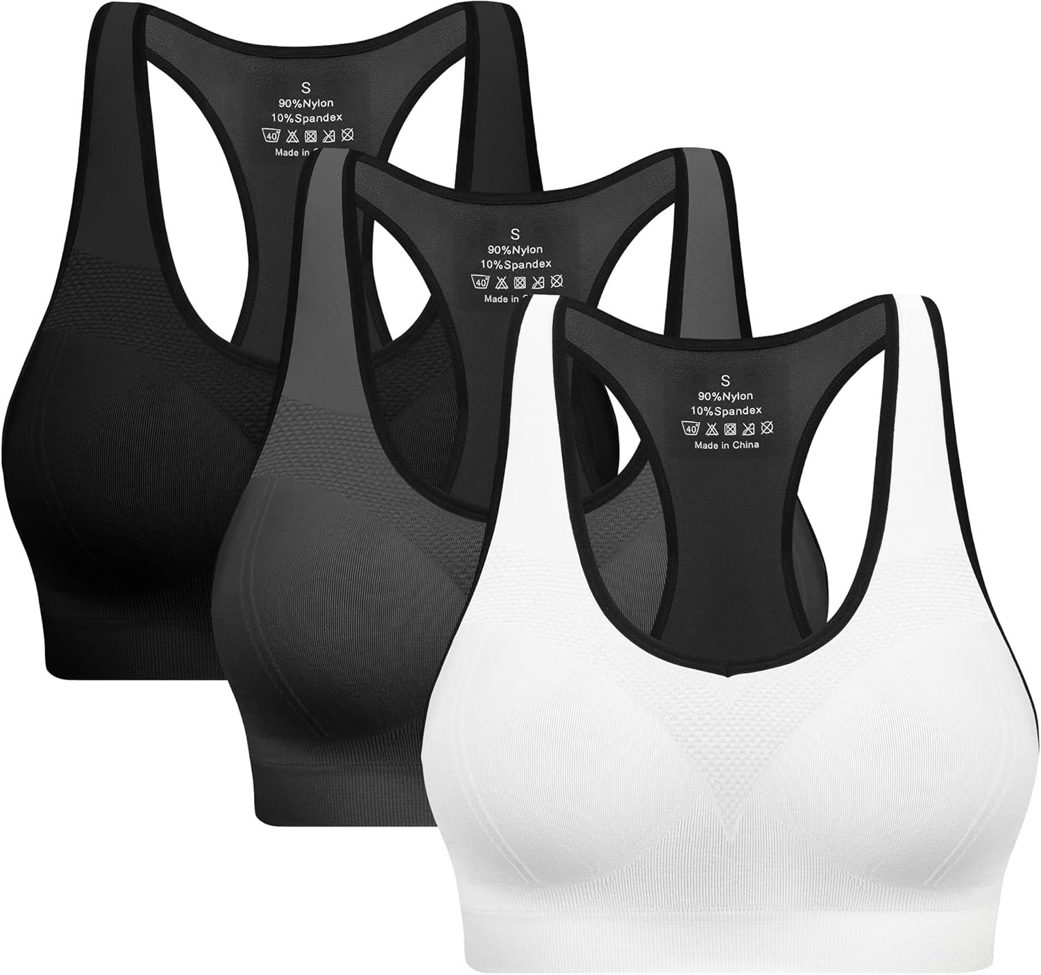 Racerback Sports Bras for Women with Pads – High Impact Athletic Tank Tops for Yoga and Workout Brassieres Bra