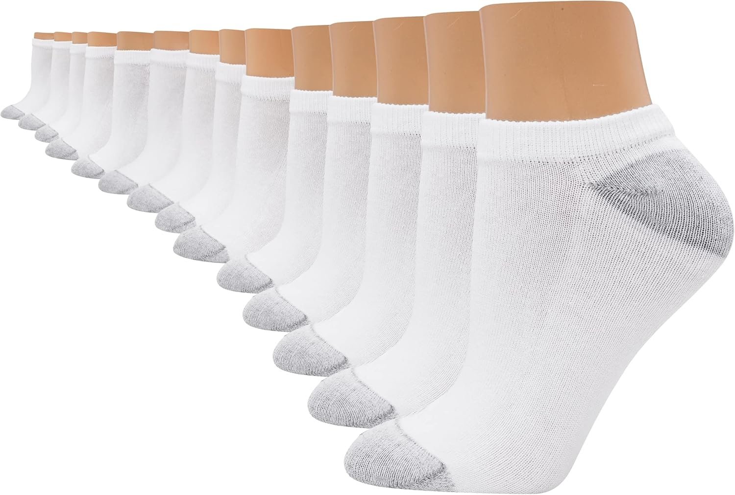 Hanes Women’s Crew, Ankle, and No-Show Moisture-Wicking Cushioned Athletic Socks (14 Pack)