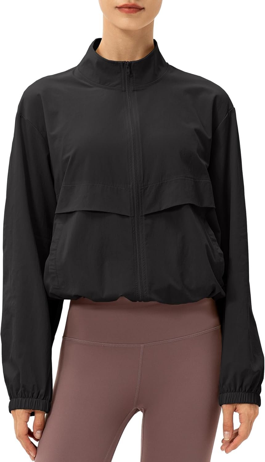 Gacaky Women’s Lightweight Athletic Jacket Sun Protection Full Zip Long Sleeve Shirts Workout Track Jackets with Pocket