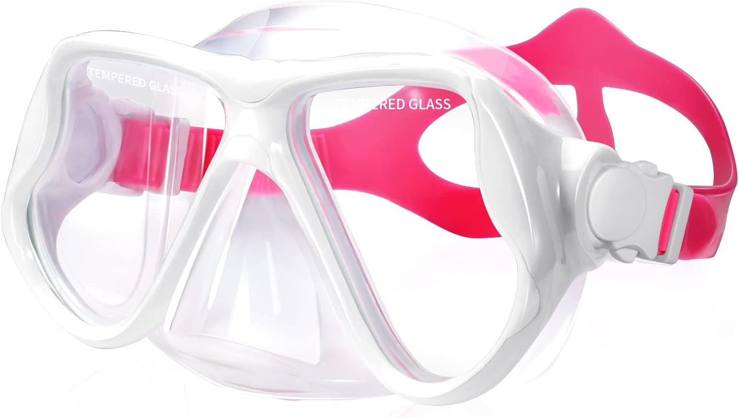 Keary Swimming Goggles Snorkel Diving Mask for Adult Men Women Youth, Anti-Fog 180°Clear View Swim Goggles with Nose Cover